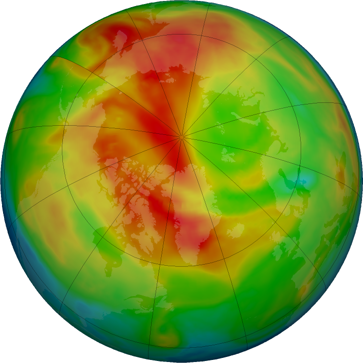 Arctic ozone map for 22 February 2017